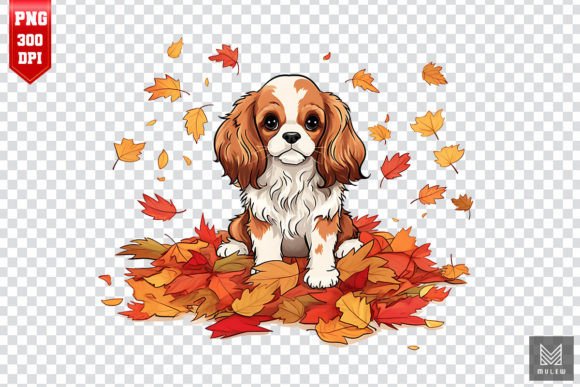 Autumn King Charles Spaniel Dog Clipart Review