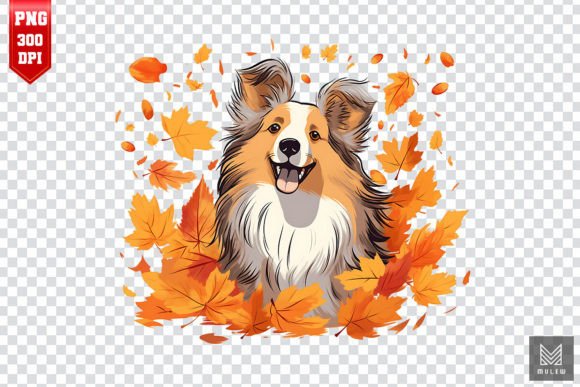 Autumn Shetland Sheepdog Clipart Review