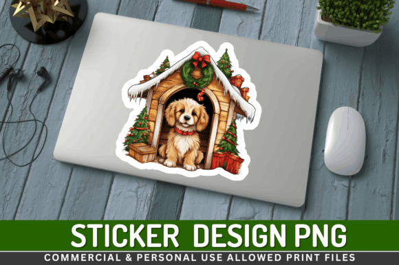 Christmas Dog House Stickers Design Review