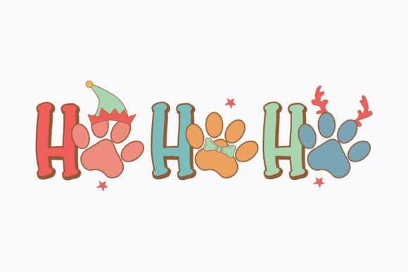 Retro Christmas Ho Ho Ho Dog