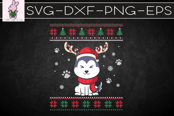 Ugly Christmas Husky Dog Santa Reindeer: A Designer's Take